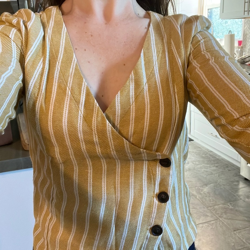 Yellow Striped Blouse